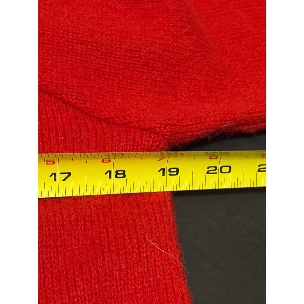 James Pringle Scottish Fashions Red Pure Wool Nordic Cardigan Mock Neck Scotland - Picture 4 of 6